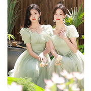 Bridesmaid dress wedding dress fairy thin long section 2022 new summer girlfriends sister group host dress skirt usually