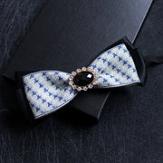 Men's collar flower multi-color jacquard zone bow in diamond collar accessories factory direct custom spot