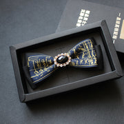 Men's collar flower multi-color jacquard zone bow in diamond collar accessories factory direct custom spot