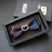 Men's collar flower multi-color jacquard zone bow in diamond collar accessories factory direct custom spot