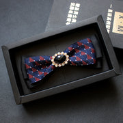 Men's collar flower multi-color jacquard zone bow in diamond collar accessories factory direct custom spot