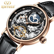 KINYUED Jinyueda automatic tourbillon men's mechanical watch multi-function luminous waterproof sun, moon and stars