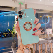 Business metal plating integrated bracket suitable for Apple 13pro mobile phone shell magnetic suction 6D all-inclusive 12/XS soft shell