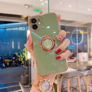 Business metal plating integrated bracket suitable for Apple 13pro mobile phone shell magnetic suction 6D all-inclusive 12/XS soft shell