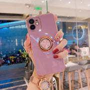 Business metal plating integrated bracket suitable for Apple 13pro mobile phone shell magnetic suction 6D all-inclusive 12/XS soft shell
