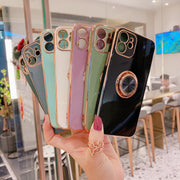 Business metal plating integrated bracket suitable for Apple 13pro mobile phone shell magnetic suction 6D all-inclusive 12/XS soft shell