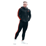 Men's Two Piece Tracksuit Set | Red Stripline Design