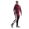 Men's Two Piece Tracksuit Set | Red Stripline Design