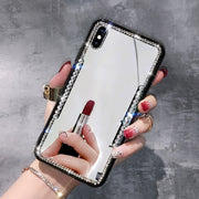 Fashion Diamond Mirror Case For iPhone 13 12 Pro Max Protection TPU Cover For iPhone 11 5 6 6S 7 Plus 8 Plus XS Max XR Fundas