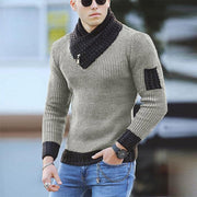 High-quality Knitted Sweater Your Male God New Warm Pullover Winter Color-blocking Trendy Sweater