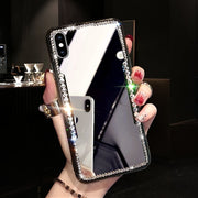 Fashion Diamond Mirror Case For iPhone 13 12 Pro Max Protection TPU Cover For iPhone 11 5 6 6S 7 Plus 8 Plus XS Max XR Fundas