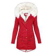 Neue Winter Damen Jacke mittellang verdicken Plus Size 5XL Outwear Kapuze Wattemantel schlanke Parka Baumwolle gepolsterte Jacke Mantel