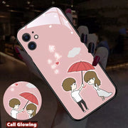 Ins Cute Cherry Strawberry Shining Phone Coque For iPhone 7 XS MAX 11 Pro 12 X XR SE2020 8 Plus Hard Protective Fundas Gift