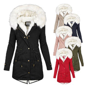 Neue Winter Damen Jacke mittellang verdicken Plus Size 5XL Outwear Kapuze Wattemantel schlanke Parka Baumwolle gepolsterte Jacke Mantel