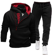 Men Casual Tracksuit Sweatshirt+Sweatpant 2 Pieces Set Men's Sportswear Outfit Autumn Winter Hooded Male Pullover Hhoodies Suit