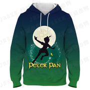 Hoodies Cartoon Peter Pan Hip Hop Streetwear Sweater Sport Casual Man and Girl & Kids
