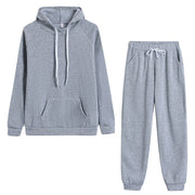 Autumn Women's Fleece Tracksuit 2 Pieces Set Pullover Hoodies+Pants Sport Suit Female Winter Warm Sweatshirt Suit for Woman