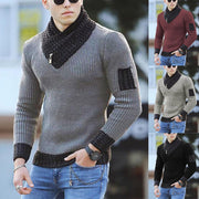 High-quality Knitted Sweater Your Male God New Warm Pullover Winter Color-blocking Trendy Sweater