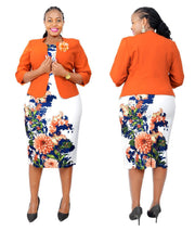 Plus size Clothes 2XL-5XL Christmas Dresses for Women Fall Winter Clothing Femme Coat + Print Bondycon Dress