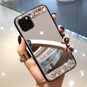 Fashion Diamond Mirror Case For iPhone 13 12 Pro Max Protection TPU Cover For iPhone 11 5 6 6S 7 Plus 8 Plus XS Max XR Fundas
