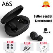 PJD A6S Plus TWS Wireless Bluetooth Headsets Earphones Stereo Headphones Sport Noise Cancelling Mini Earbuds for All Smart Phone