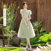 Bridesmaid dress wedding dress fairy thin long section 2022 new summer girlfriends sister group host dress skirt usually