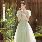 Bridesmaid dress wedding dress fairy thin long section 2022 new summer girlfriends sister group host dress skirt usually