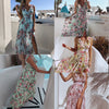 Women's 2021 new spring and summer Amazon Wish hot sale floral split dress