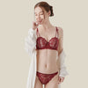 DBF2021 new lace gathered to make a whole bra European cotton half cup method underwear set ladies