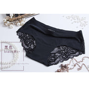 Ice silk pants female low waist without trace lace cotton crotch antibacterial large size sexy gas ultra-thin young lady trip