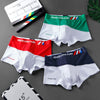 2021 new products 40 cotton men's underwear flat-race 95 cotton print color matching tide medium waist four-corner short pants