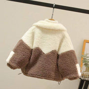 Children's cotton clothing children's clothing boys and girls lamb velvet jacket thickening autumn and winter clothing wool sweater baby foreign style cotton clothes baby