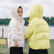 Rui Yu autumn and winter new children's down jacket long space print plus thick boy down jacket entity wholesale supply
