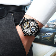 KINYUED Jinyueda automatic tourbillon men's mechanical watch multi-function luminous waterproof sun, moon and stars