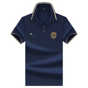 Polo Shirt Men's 2022 Summer New Contrast Color Short-sleeved Fashion Fit Business Casual Embroidery Male Designer Clothing
