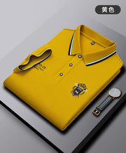 Polo Shirt Men's 2022 Summer New Contrast Color Short-sleeved Fashion Fit Business Casual Embroidery Male Designer Clothing