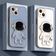 3D Plating Astronaut Hidden Stand Case Cover